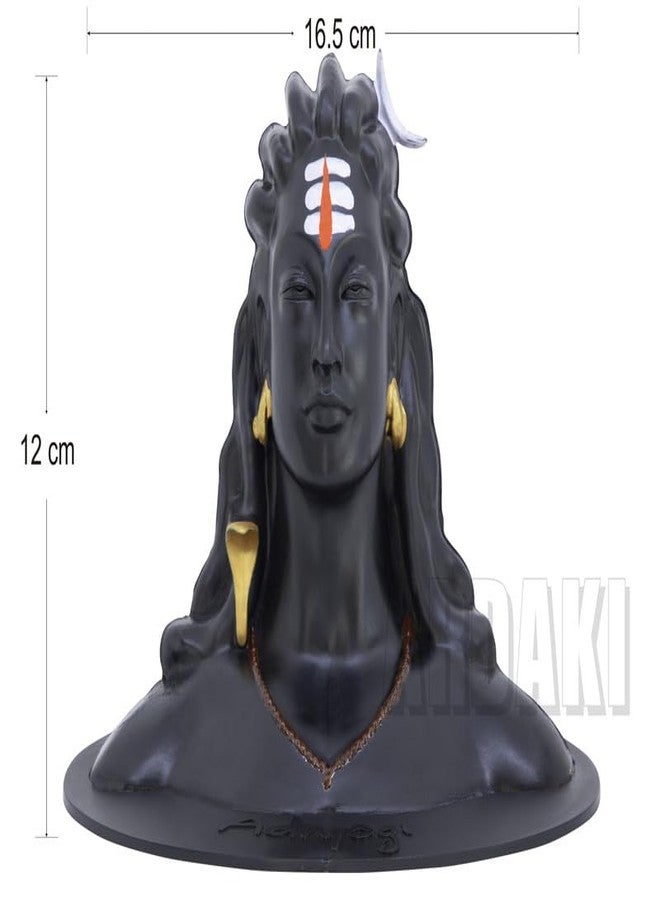 ARDAKI Adiyogi Shiva Statue for Car Dashboard Home Office, Mahadev Murti, God Idols, Showpieces, Home Decor, Car Dashboard Accessories, Pooja & Gift (White&Orange Tilak, Unbrekable Plastic) - Image 5